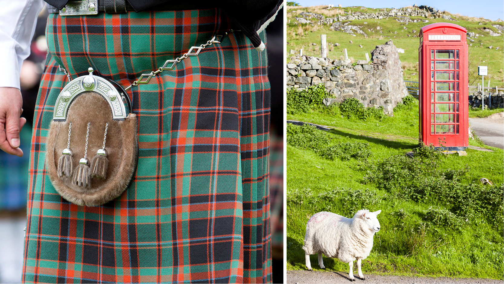 traditionell kilt och fr i skottland